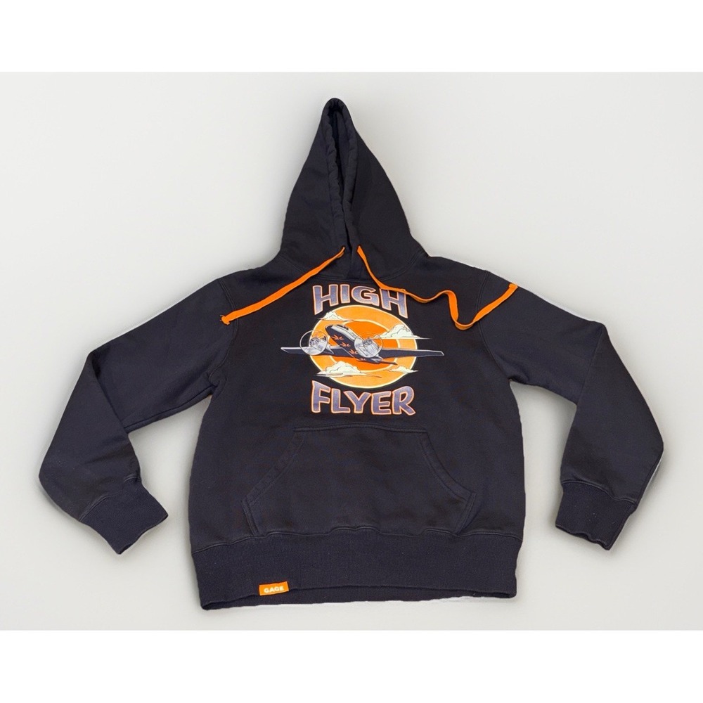 Gage "High Flyer" Hooded Sweatshirt  With Airplane ✈️ Pot Leaves, Thick, Sz M M